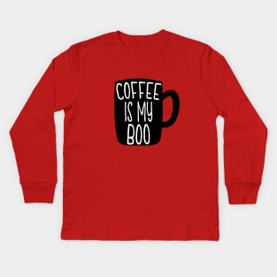 Coffee is my boo Kids Long Sleeve T-Shirt